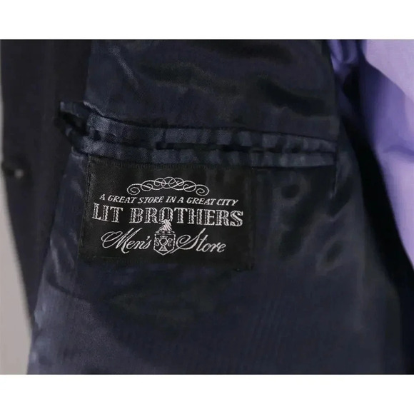 Lit Brothers Navy 100% Cashmere Continental Cashmere Vienna Austria Overcoat~ L - Picture 10 of 10